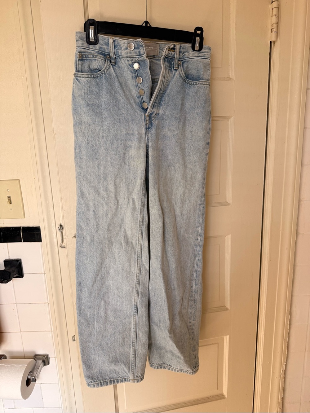 Everlane Light Blue Straight-Leg Button-Fly Jeans